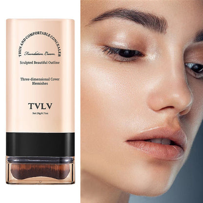 🔥Limited Time Offer🔥2 in 1 Foundation Stick With Brush Face Brighten Double Head Eraser Concealer💃