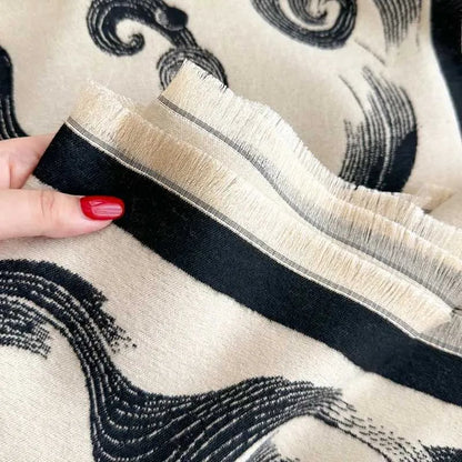 💖100% Pure Cashmere Double-Sided Floral Shawl