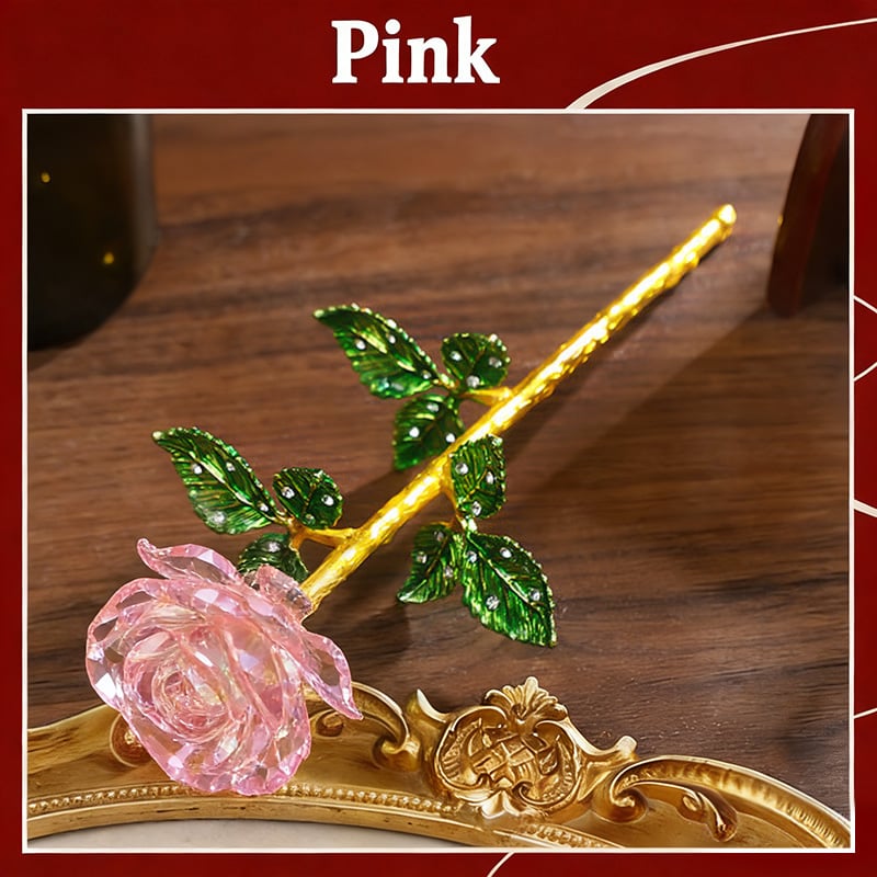 🌹Valentine Hot Sale 50%OFF💕Forever Blooming Crystal Rose