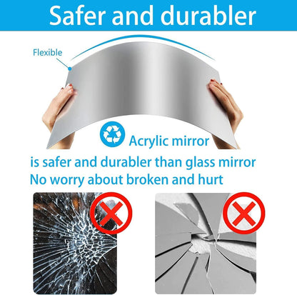 A mirror that won't break-Self Adhesive Mirrors Sheets🥰❤️