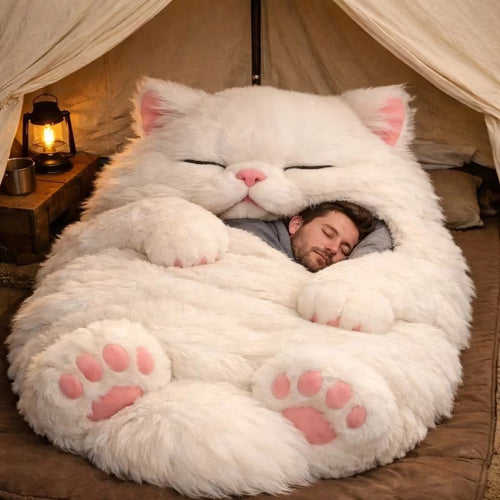 🔥Hot Sale 49% off🌟🐱 Fluffy cat sleeping bag– Soft, Warm & Purrfectly Cozy😴💤