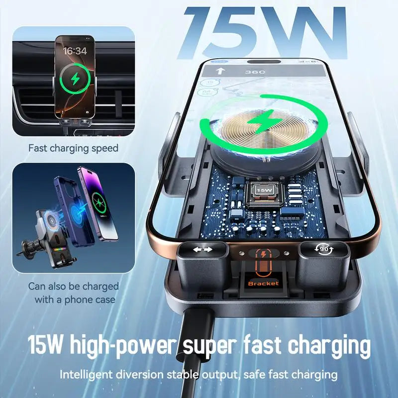 2026 New Cool Car Wireless Fast Charging Holder
