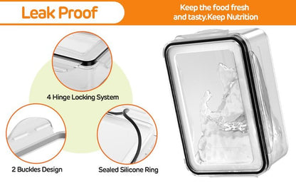 💖Household transparent plastic food storage box-Including drain basket💧