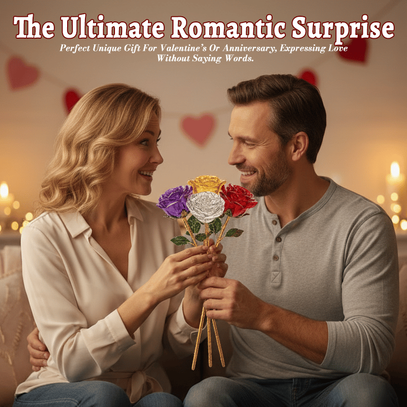 🌹Valentine Hot Sale 50%OFF💕Forever Blooming Crystal Rose